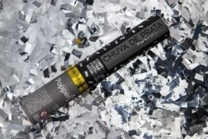 LANÇA CONFETE POPPER CHUVA DE PRATA