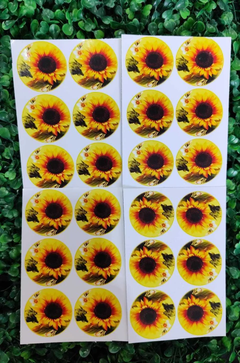 ADESIVO REDONDO ISOFESTAS GIRASSOL MOD2