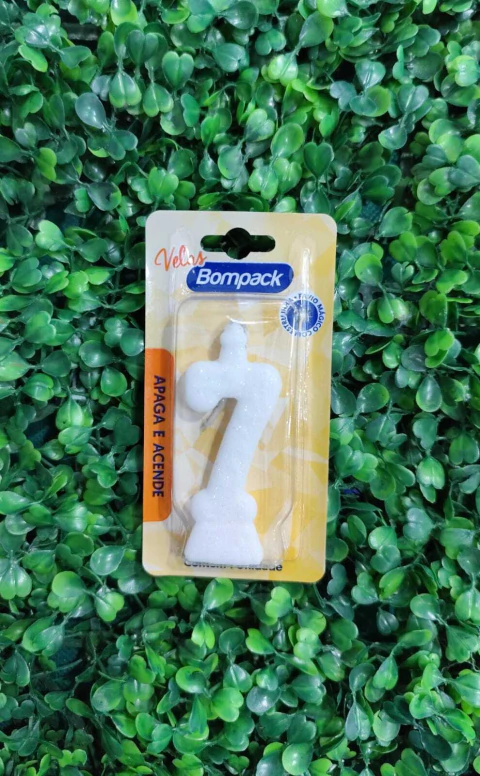 VELA BOMPACK GLITTER BRANCO N7