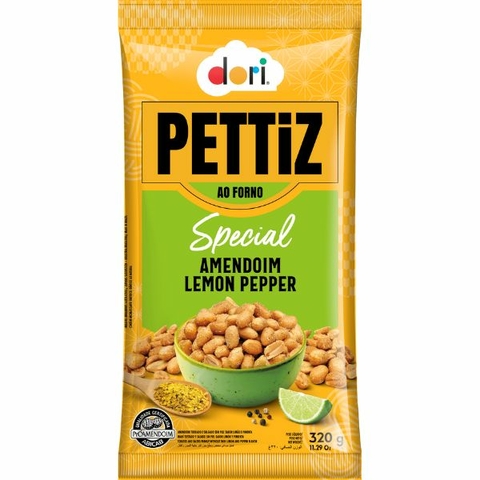 AMENDOIM DORI 320G PETTIZ LEMON PEPPER