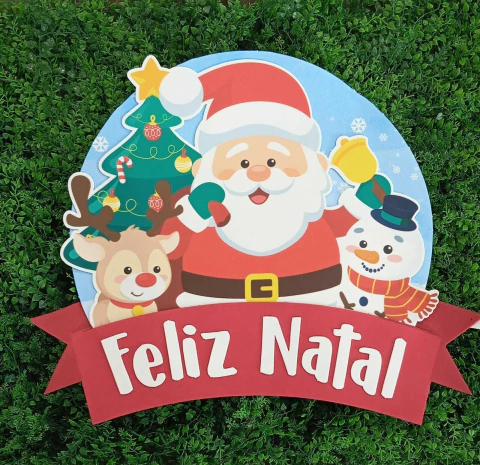 NATAL - PAINEL PIFFER 35X55CM FELIZ NATAL