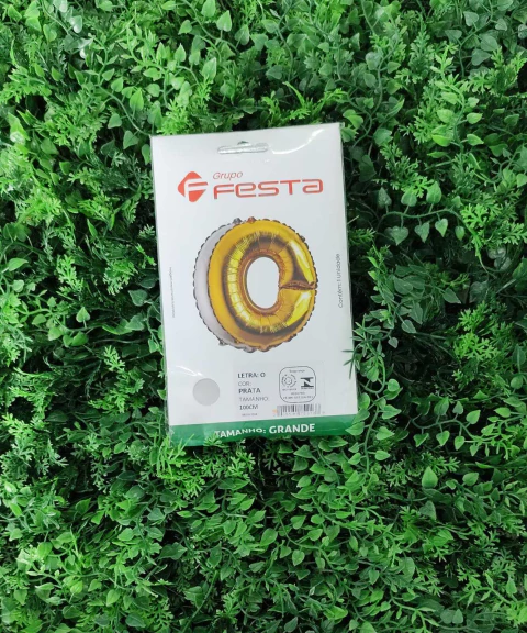 BALAO METALIZADO FESTA 40" PRATA O