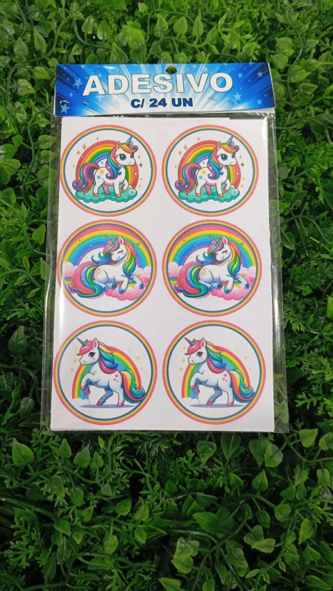 ADESIVO REDONDO ISOFESTAS UNICÓRNIO MOD2