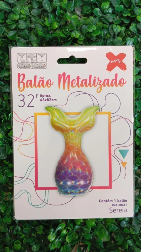 BALAO METALIZADO MAKE+ 32" SEREIA