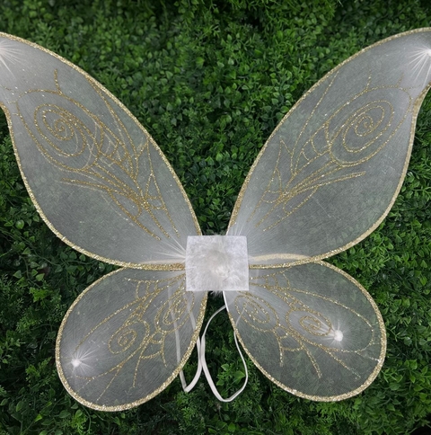 ACESSÓRIO ASA DE FADA BRANCO/DOURADO - 7 LOBOS