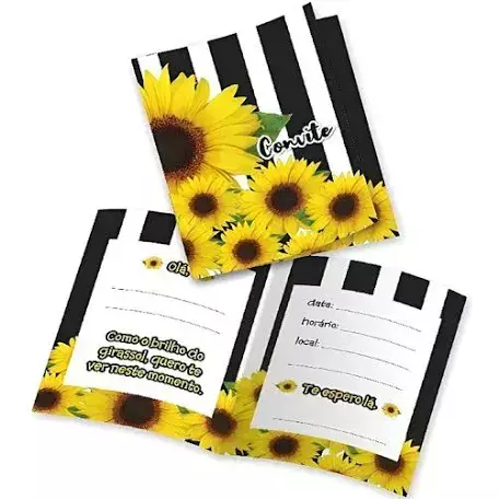 CONVITE FESTCOLOR C/8 GIRASSOL