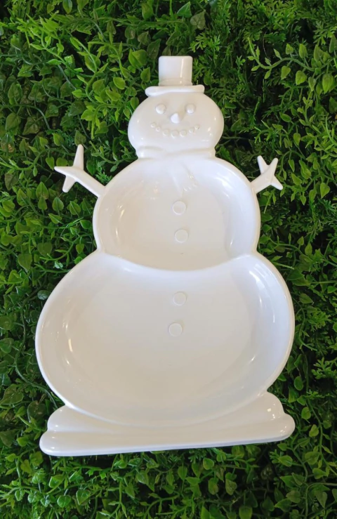 BANDEJA SÓ BOLEIRAS BONECO DE NEVE BRANCO