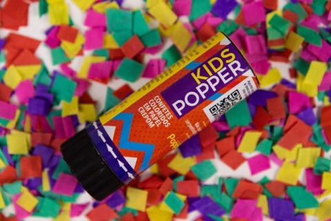 LANÇA CONFETE POPPER 4X11CM KIDS METALIZADO