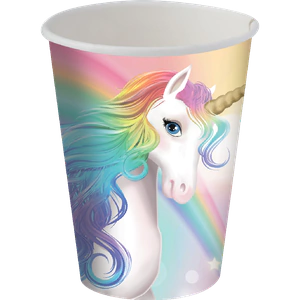 COPO DE PAPEL 200ML FESTCOLOR C/8 UNICÓRNIO NEW