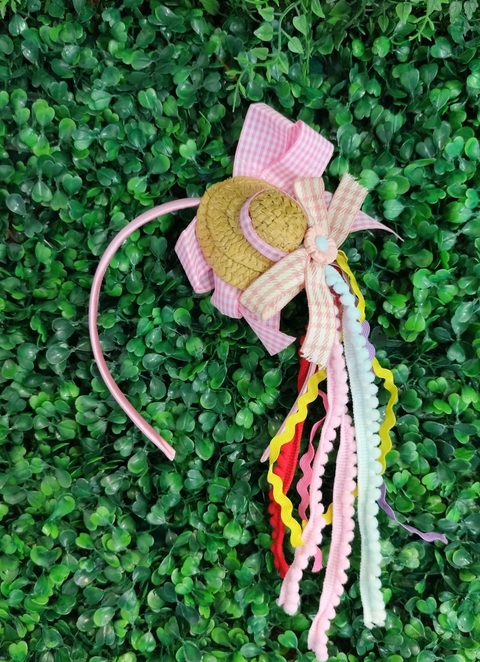 ACESSÓRIO TIARA JUNINA COM CHAPÉU