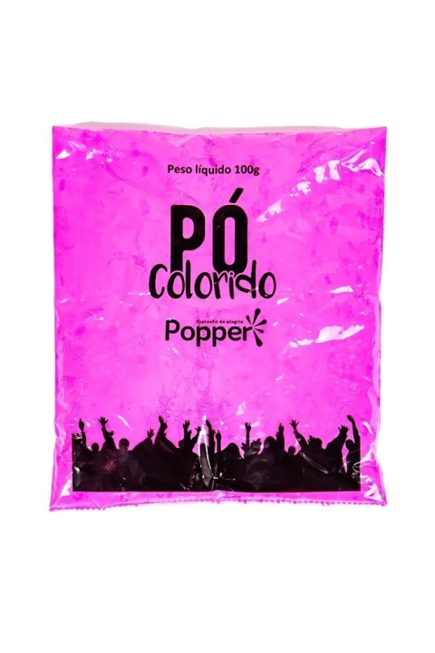 PO COLORIDO POPPER 100G ROSA