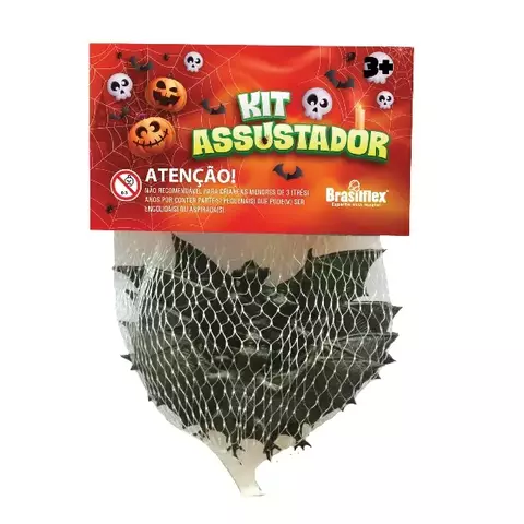 DECORAÇÃO HALLOWEEN BRASILFLEX C/6 MINI MORCEGO
