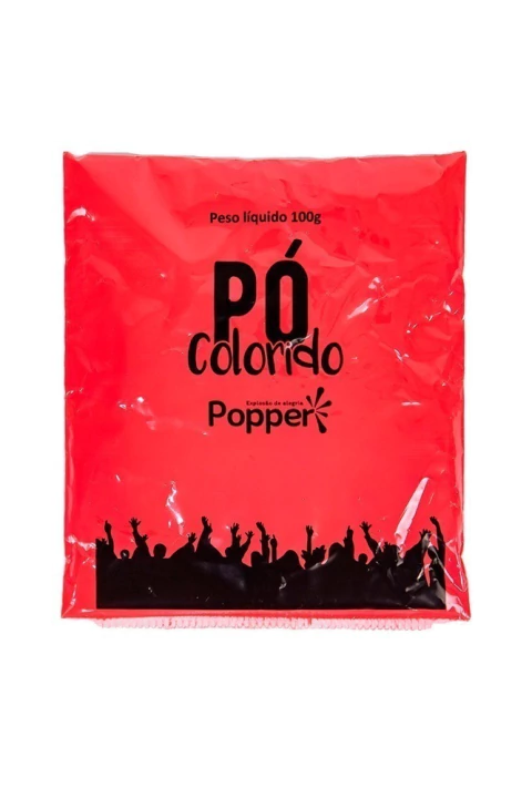 PO COLORIDO POPPER 100G VERMELHO