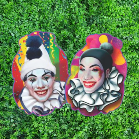 KIT PAINEL FESTA MALUCA C/2 PIERROT E COLOMBINA