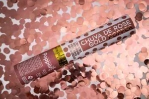 LANÇA CONFETE POPPER CHUVA ROSE GOLD