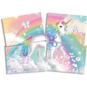 PAINEL 4 LAMINAS FESTCOLOR UNICÓRNIO NEW