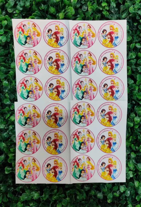 ADESIVO REDONDO ISOFESTAS PRINCESAS