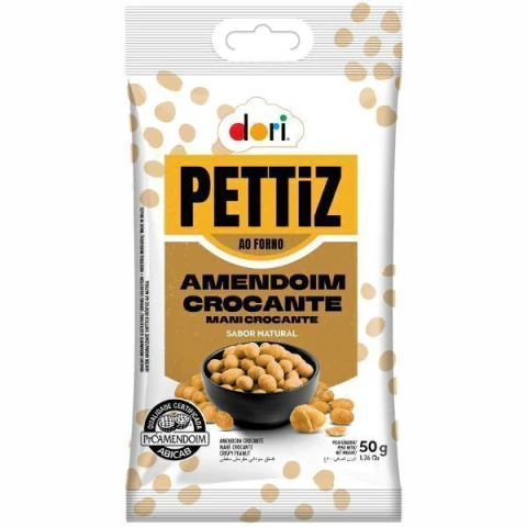 AMENDOIM DORI 50G PETTIZ NATURAL CROCANTE