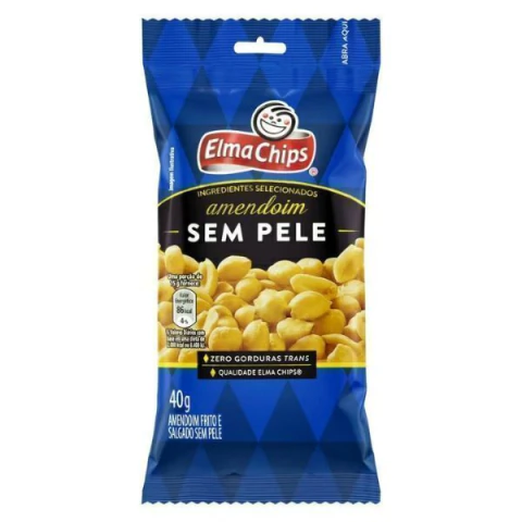AMENDOIM ELMA CHIPS 40G SEM PELE