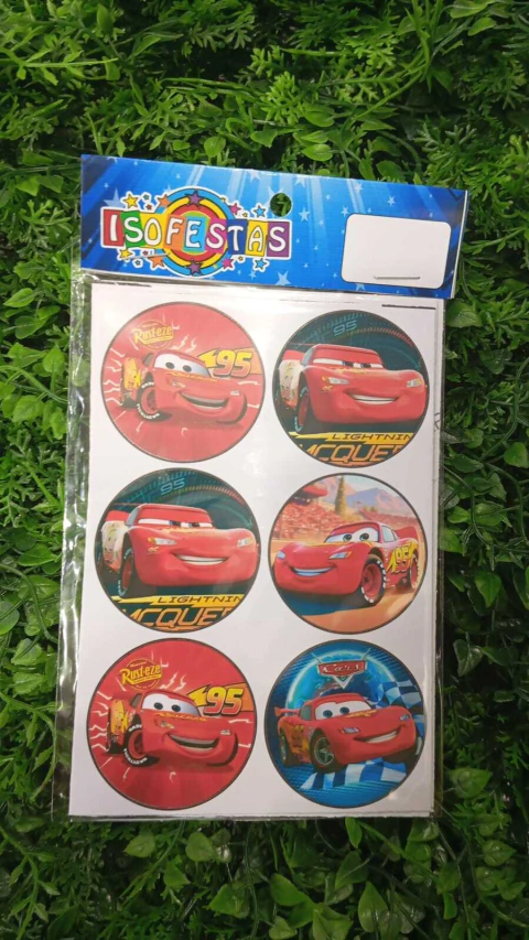 ADESIVO REDONDO ISOFESTAS CARROS MOD2