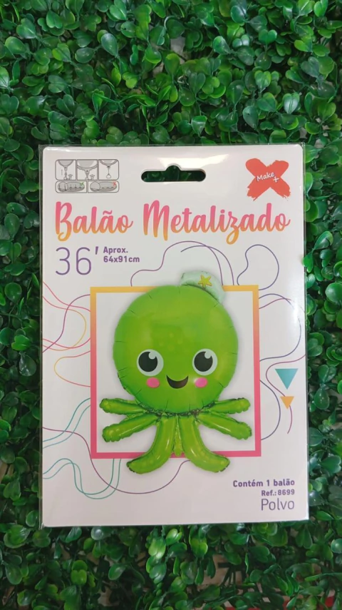 BALÃO METALIZADO MAKE+ 36" POLVO