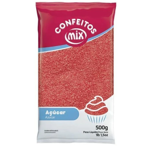 AÇÚCAR CRISTAL MIX 500G VERMELHO