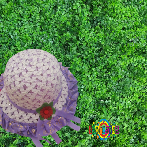 ACESSÓRIO CHAPÉU COM RENDA ROXO - BAZAR