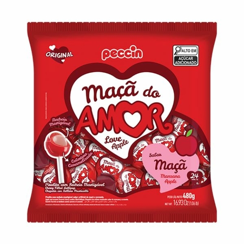 PIRULITO PECCIN 480G MAÇÃ DO AMOR