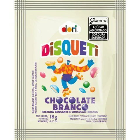 DISQUETI DORI 24X18G CHOCOLATE BRANCO CONF