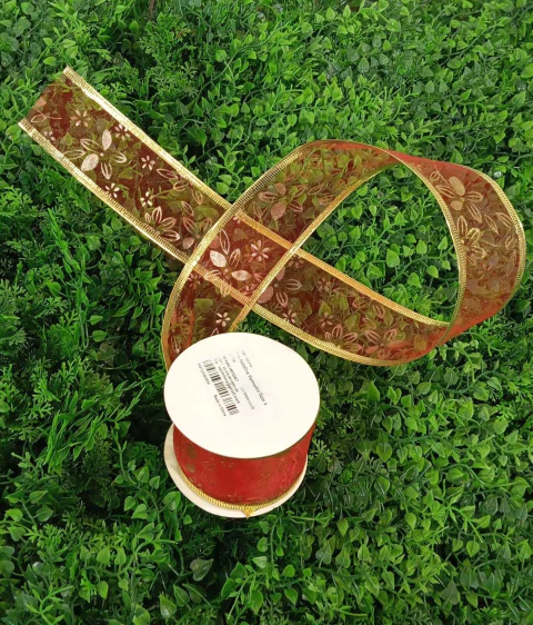 DECORAÇÃO TEMMA FITA NATALINA VERMELHA