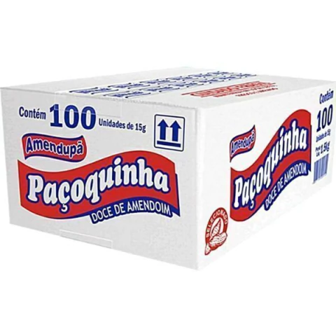 PAÇOQUINHA AMENDUPÃ 100X15G ROLHA