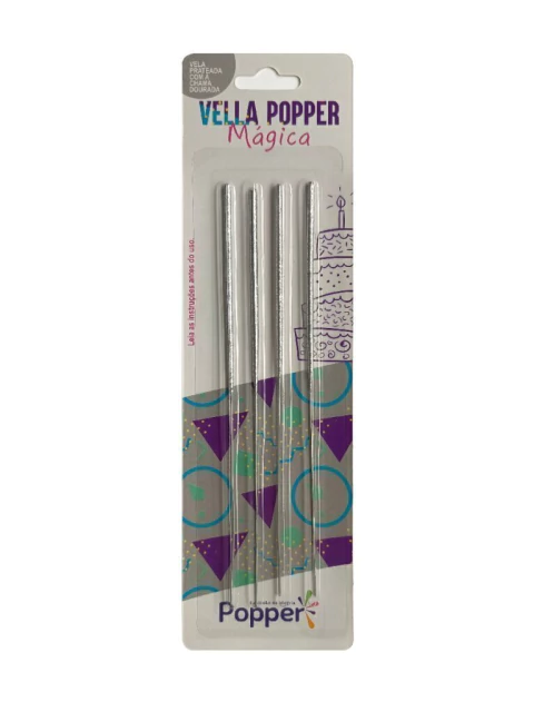 VELA POPPER C/4 ESTRELINHA MAGICA
