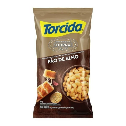 SALGADINHO ELMA CHIPS 60G TORCIDA PÃO DE ALHO