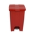 Lixeira Quadrada Com Pedal - COR: Vermelho, VOL: 60L