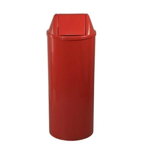 Lixeira Redonda Tampa Basculante - COR: Vermelho, VOL: 22L