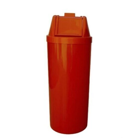 Lixeira Redonda Tampa Basculante - COR: Vermelho, VOL: 50L