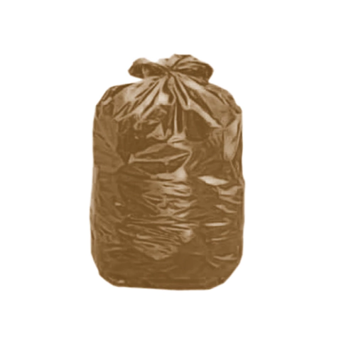 Saco de Lixo Colorido - 100 Unid - Cor: Marrom, Vol: 60L
