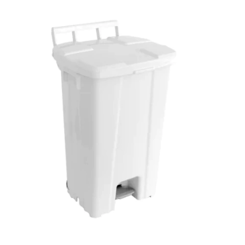 Lixeira Quadrada Com Pedal - COR: Branco, VOL: 100L