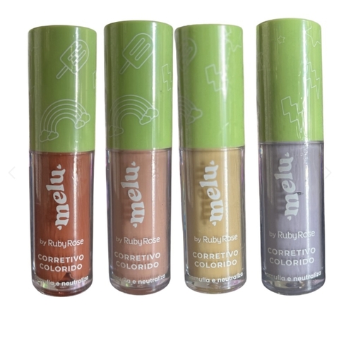 KIT 4 CORRETIVOS COLORIDO DE CAMUFLAGEM - MELU