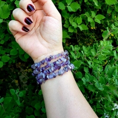 Pulseira Ametista Cascalho - Transmutação e Espiritualidade