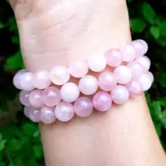 Pulseira Quartzo Rosa Esfera - Amor e Compaixão - loja online