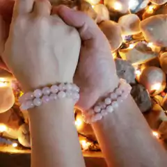 Pulseira Quartzo Rosa Esfera - Amor e Compaixão - comprar online