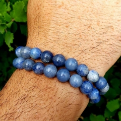 Imagem do Pulseira Esfera Quartzo Azul - Meditação e Fortalecimento emocional