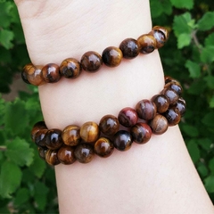 Pulseira Esfera Olho de Tigre - Combate a inveja e o Mau olhado