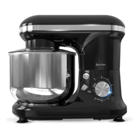 Batidora Planetaria Suono 1000W Bowl Acero 5L 6 Velocidades Negra