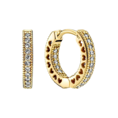 Aros circular corazones gold - comprar online