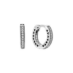 Aros circular corazones silver - comprar online