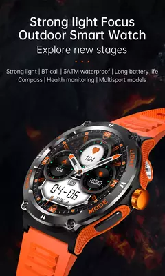 Smartwatch Reloj Isanfit Sumergible Llamadas Hombre Luz Kt76 - TecnojuegosBahia