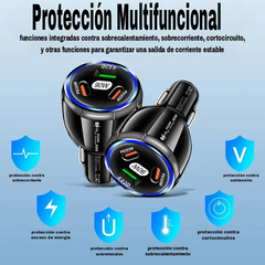 Cargador Celular Auto 3 En 1 Led Isanfit 90w en internet