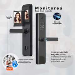 Cerradura Inteligente Huella Pantalla Camara App Tuya Ttlok en internet